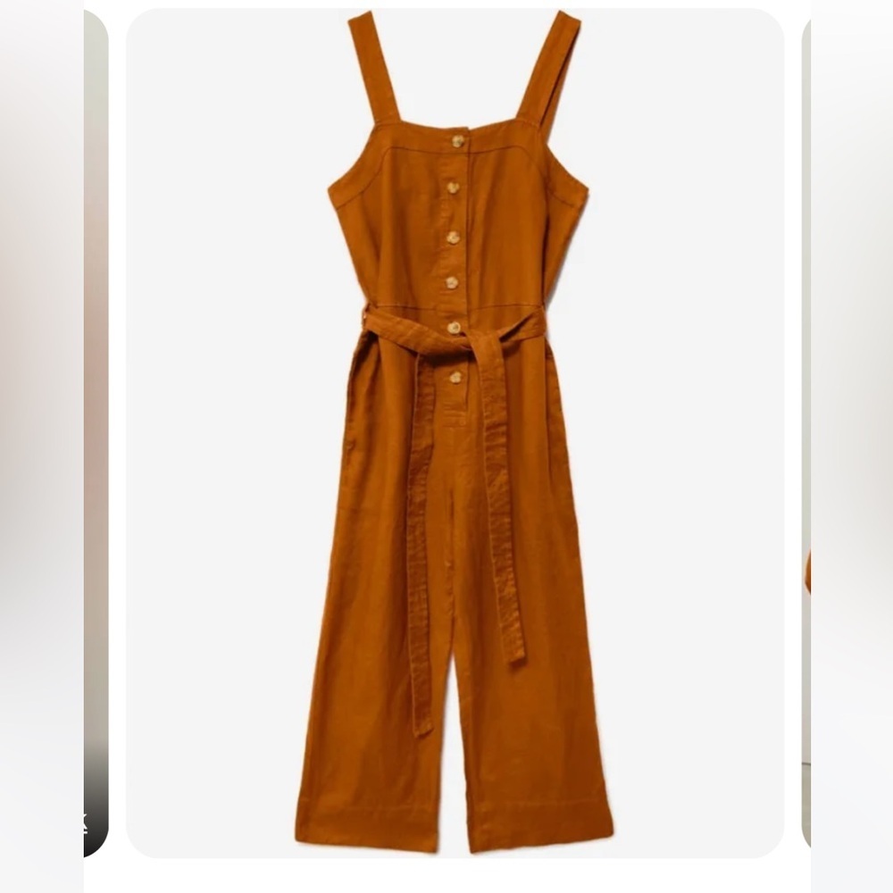Everlane Linen Button‎ Down Jumpsuit